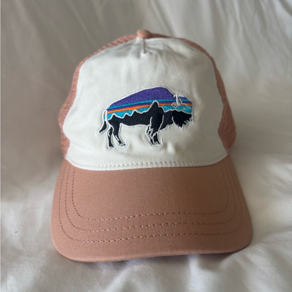 Patagonia Pink and White Hat